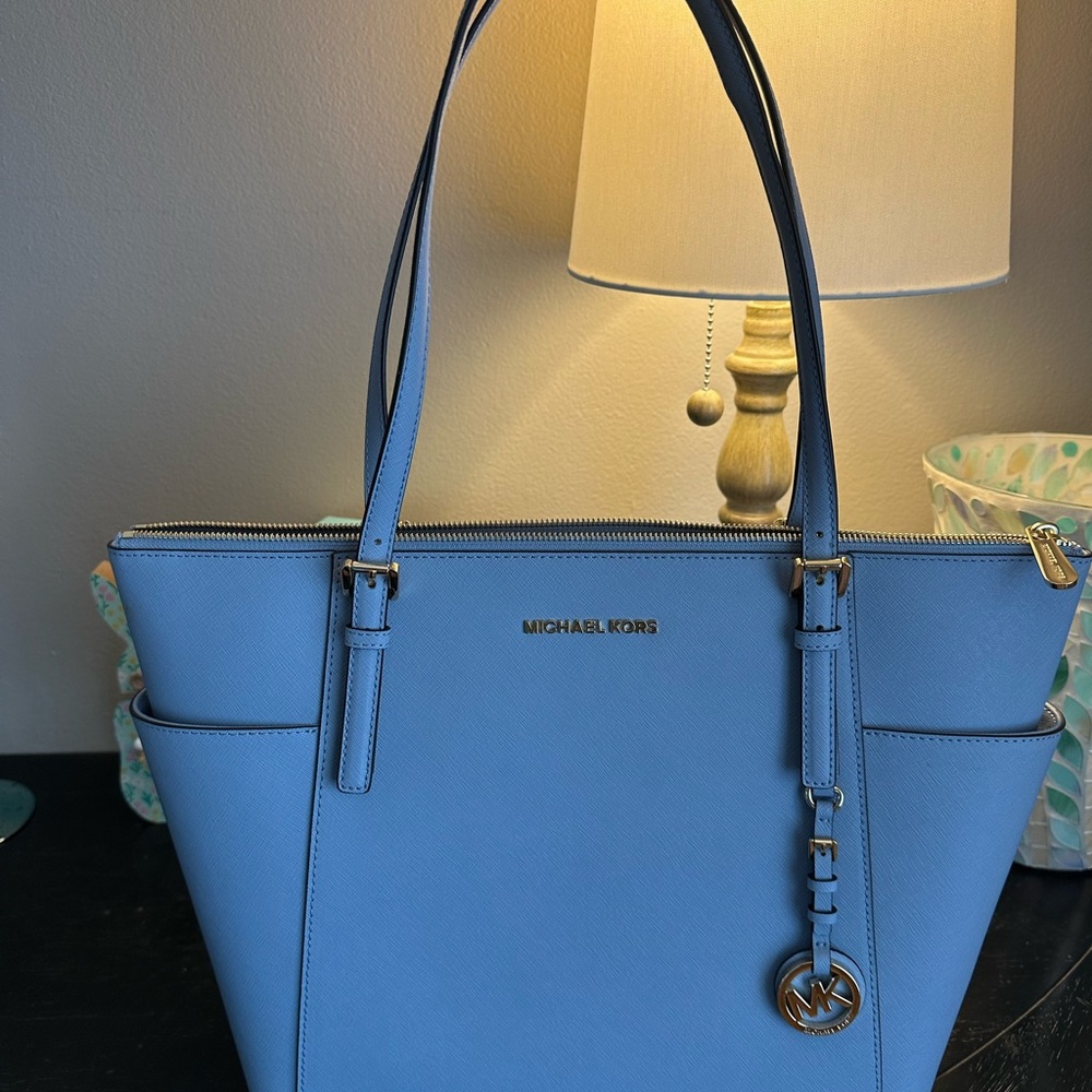 Michael Kors Blue Tote Bag